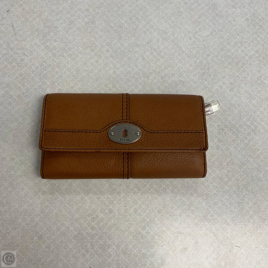 Wallet Leather By Fossil, Size: Large