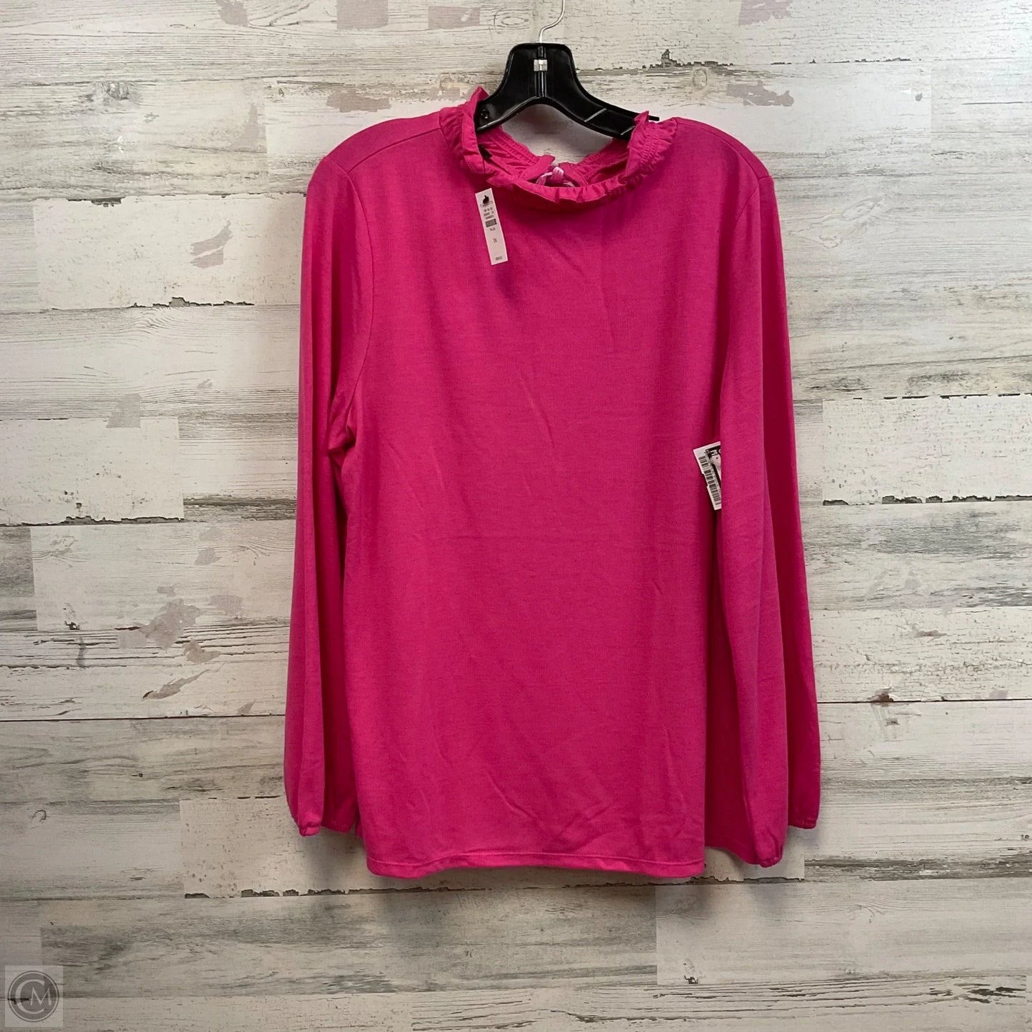Top Long Sleeve By Talbots In Pink, Size: 1x