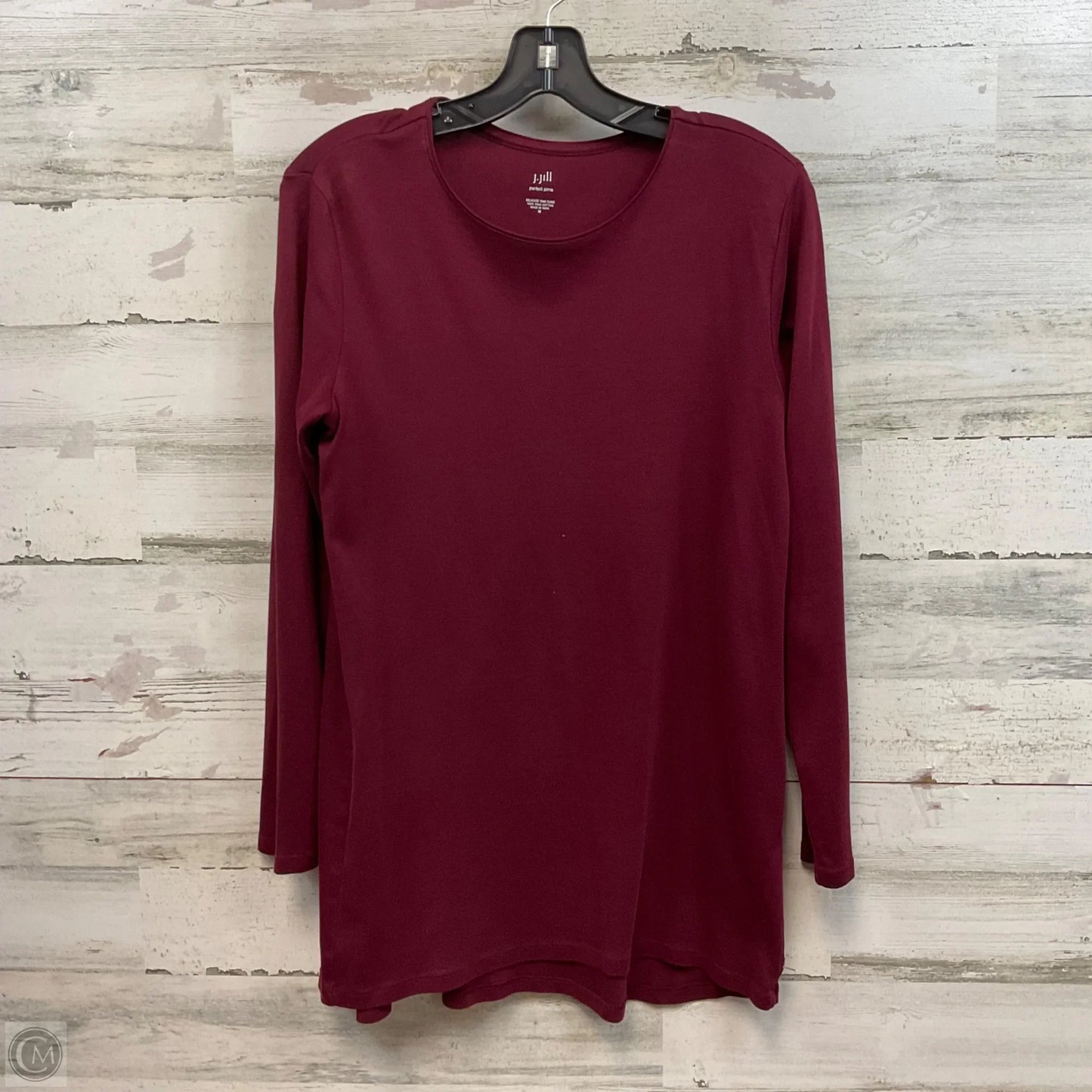 Tunic Long Sleeve By J. Jill In Maroon, Size: M