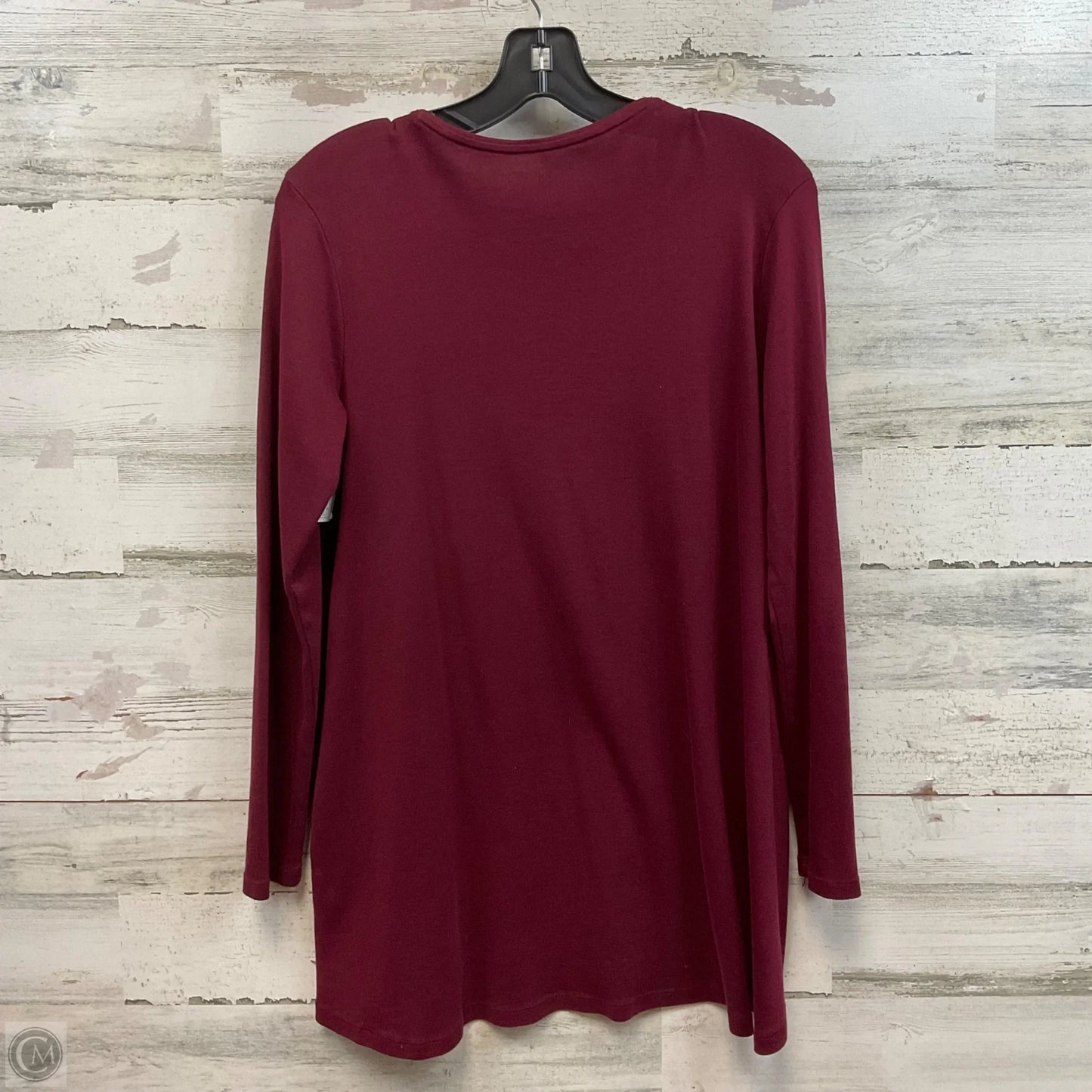 Tunic Long Sleeve By J. Jill In Maroon, Size: M