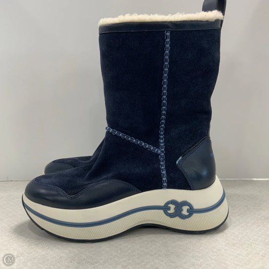 Boots Designer By Tory Burch In Blue, Size: 7