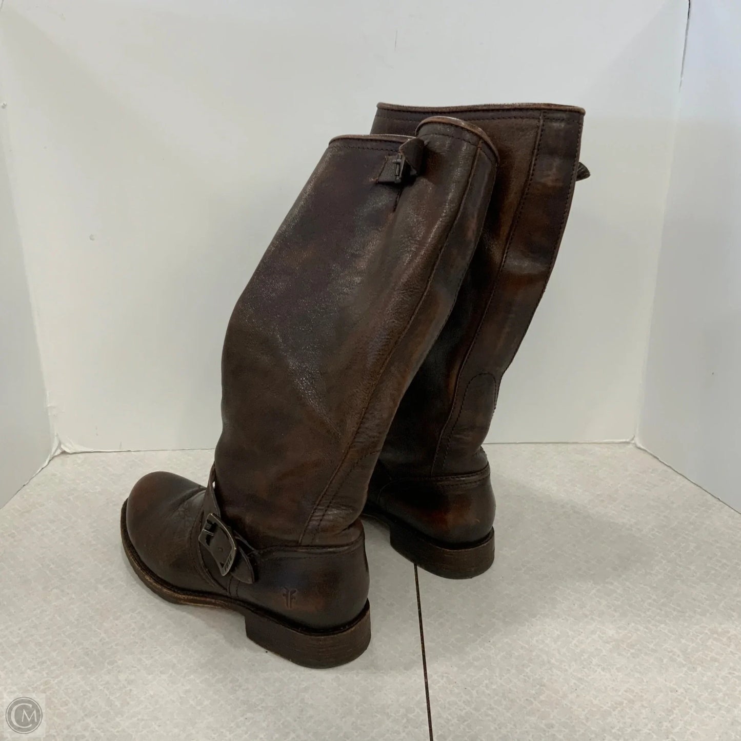 Boots Knee Flats By Frye In Brown, Size: 9