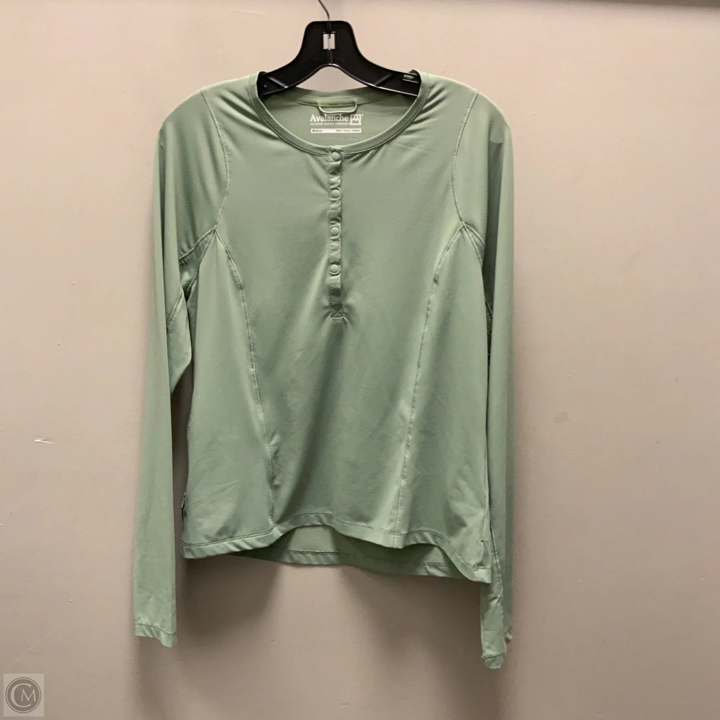 Athletic Top Long Sleeve Crewneck By Avalanche In Green, Size: M