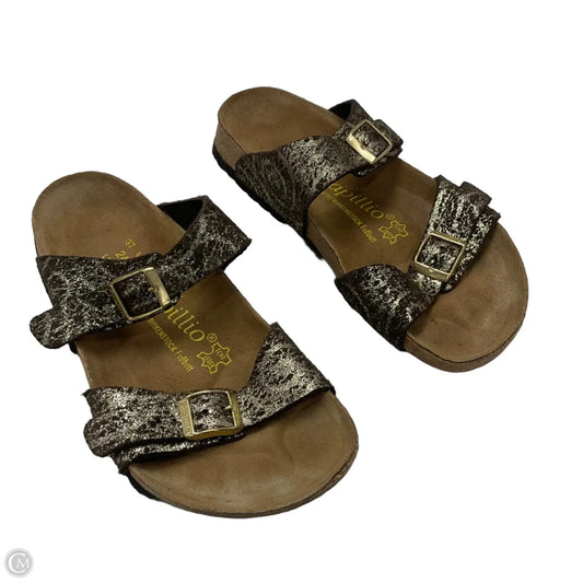 Sandals Flats By Birkenstock In Brown, Size: 6