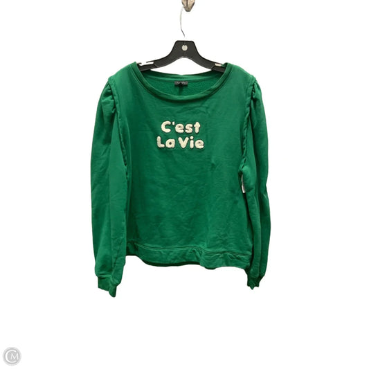 Top Long Sleeve By Talbots In Green, Size: Xl