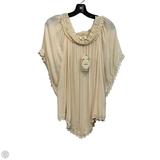 Top Short Sleeve By Entro In Tan, Size: M