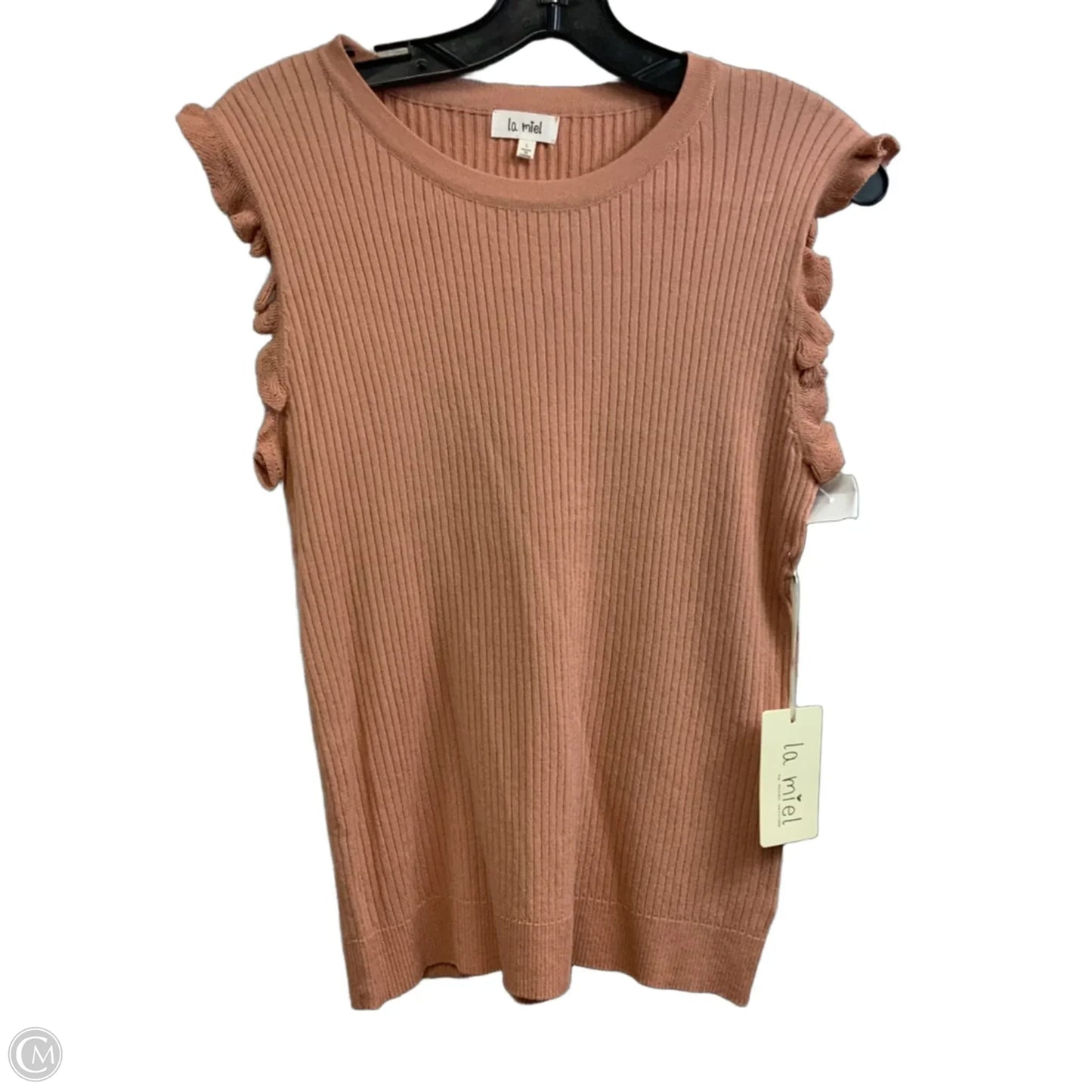 Top Sleeveless By La Miel In Peach, Size: L