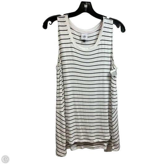 Top Sleeveless By Cabi In Black & White, Size: S