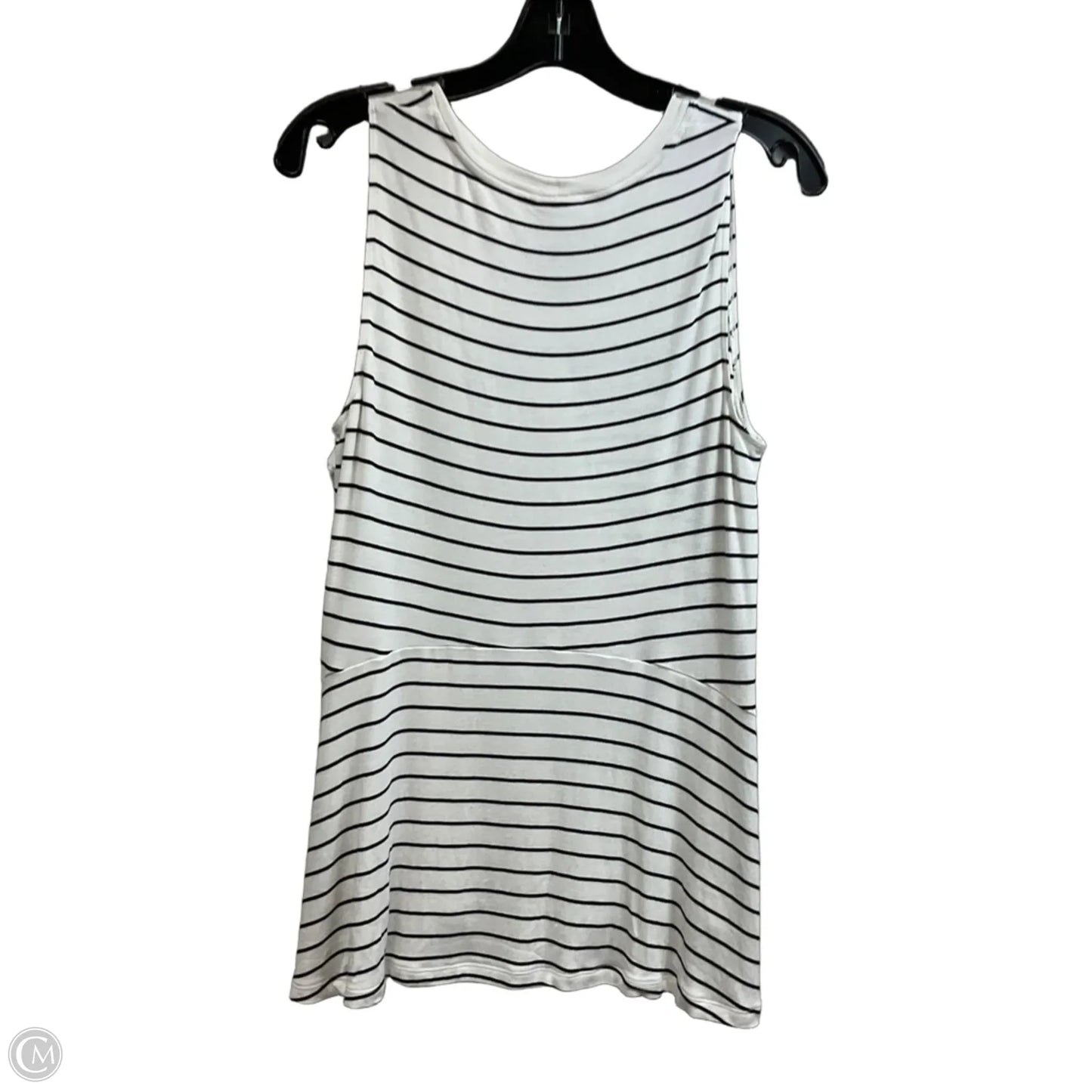 Top Sleeveless By Cabi In Black & White, Size: S