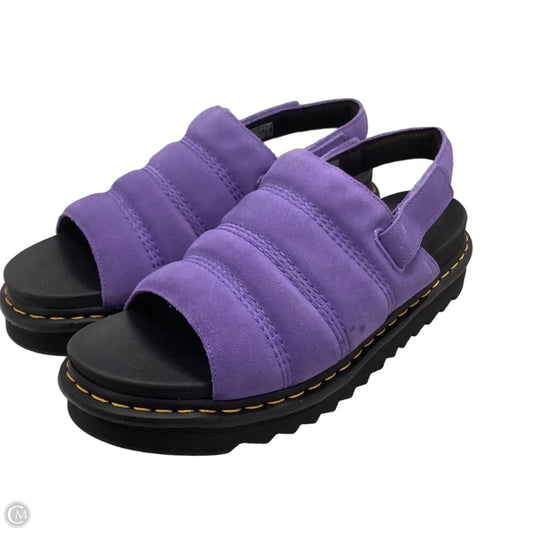 Sandals Flats By Dr Martens In Purple, Size: 13