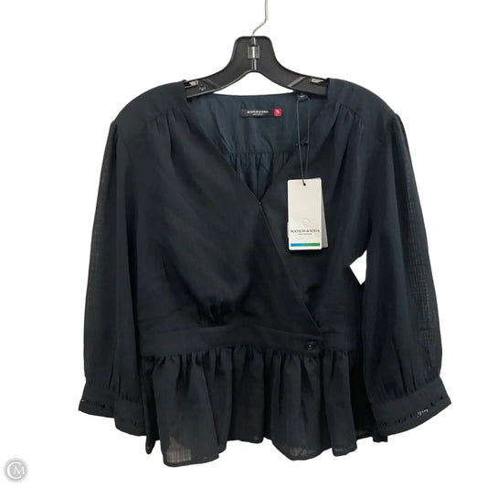 Blouse Long Sleeve By Scotch & Soda In Black, Size: M