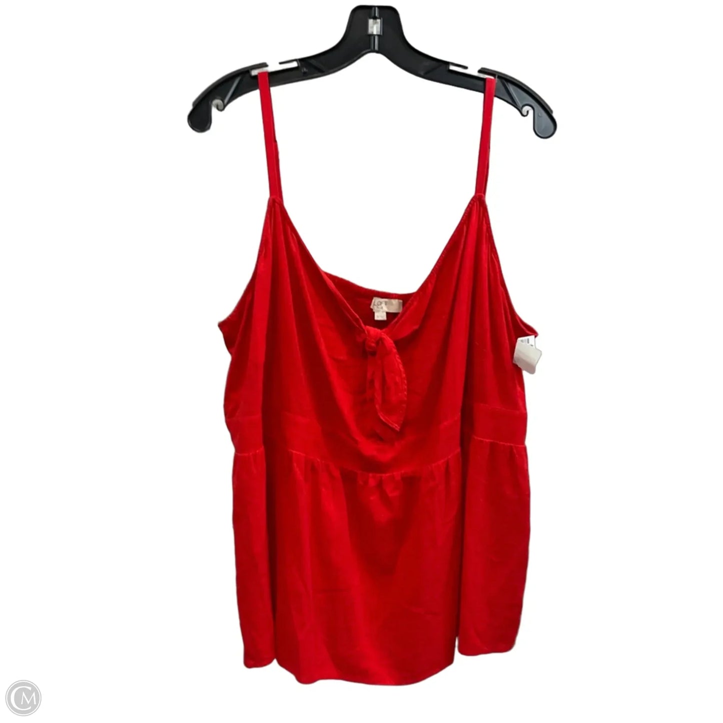 Top Sleeveless By Loft In Red, Size: 2x