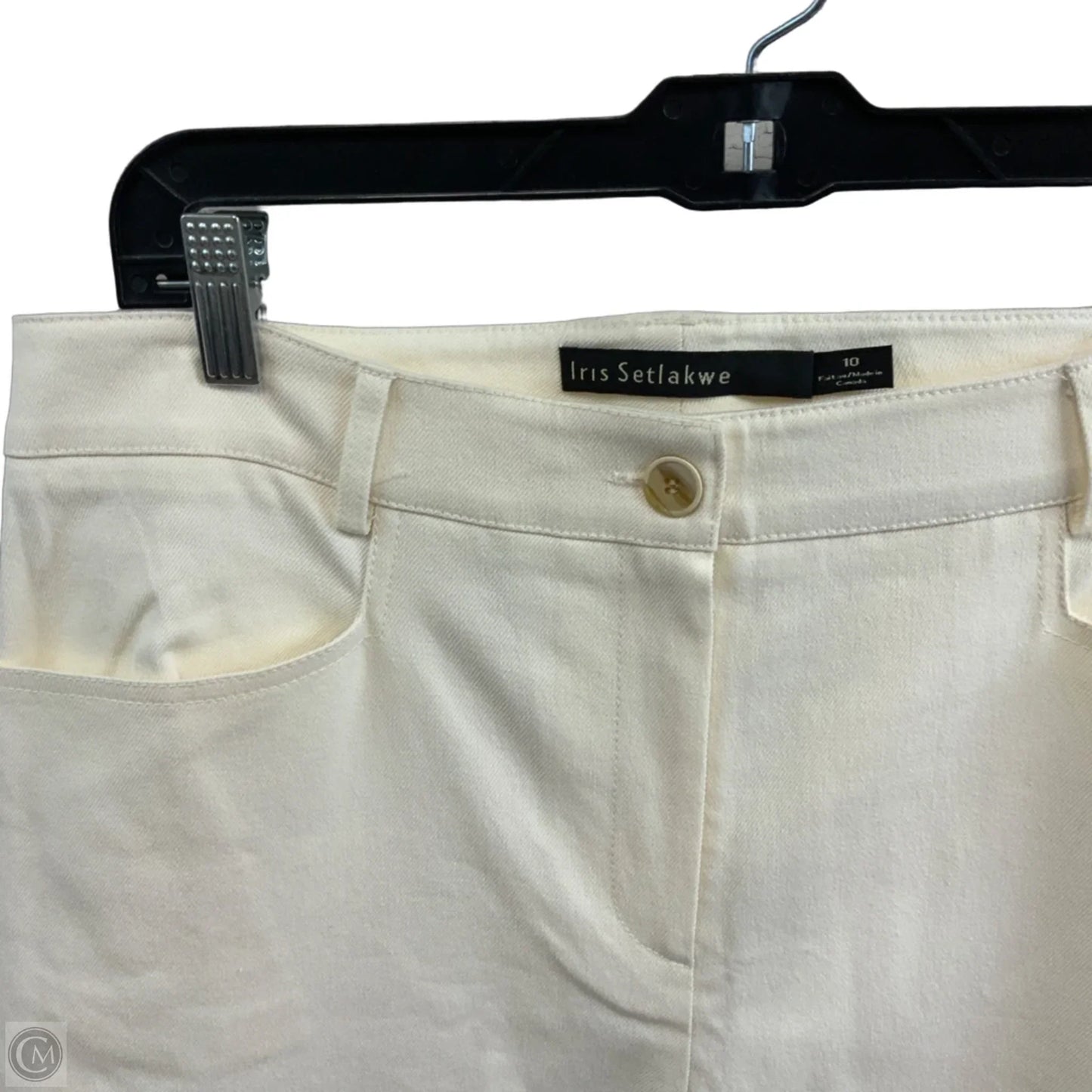 Pants Cropped By IRIS SETLAKWE In Cream, Size: 10