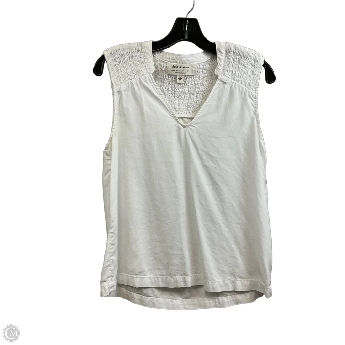 Top Sleeveless By Cloth & Stone In White, Size: S