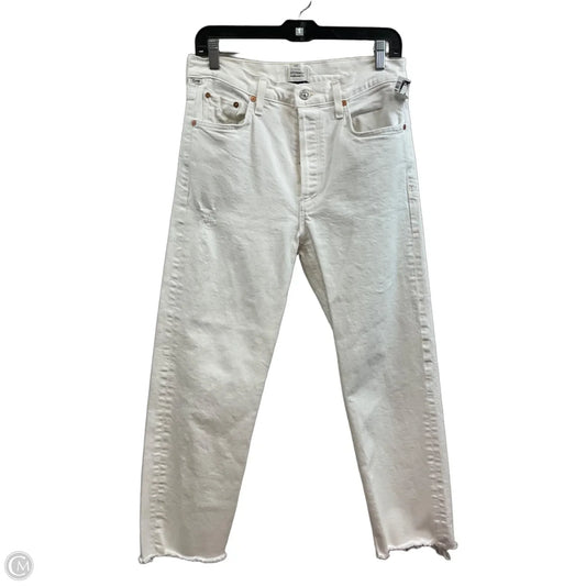 Jeans Straight By Citizens Of Humanity In White Denim, Size: 6
