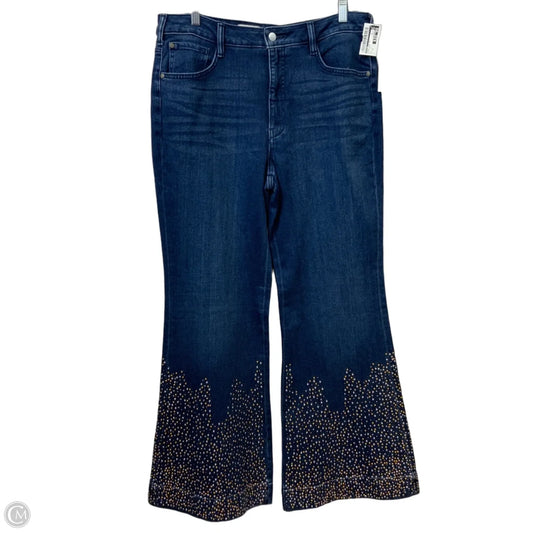 Jeans Wide Leg By Pilcro In Blue Denim, Size: 14