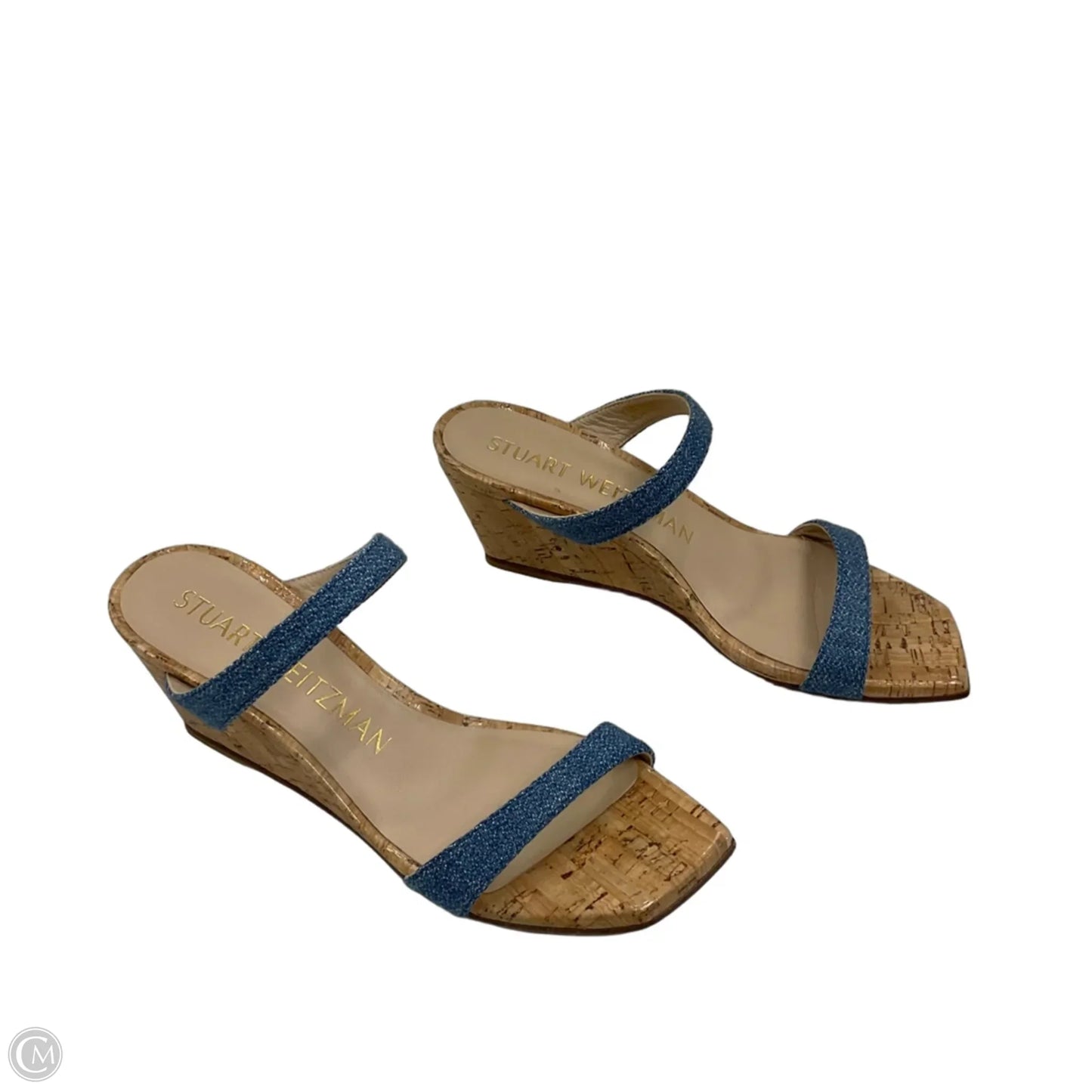 Sandals Designer By Stuart Weitzman In Blue, Size: 6