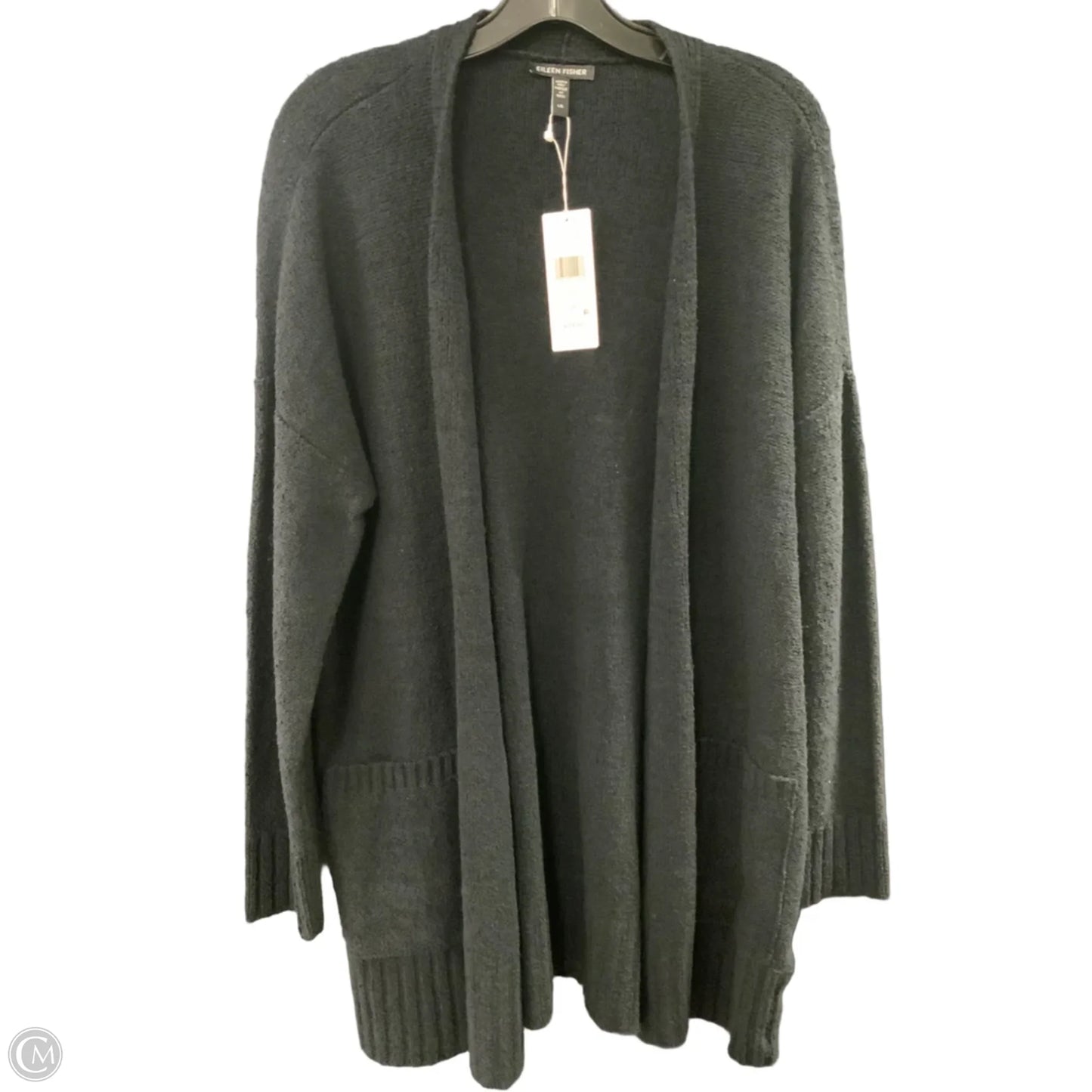 Sweater Cardigan By Eileen Fisher In Black, Size: L