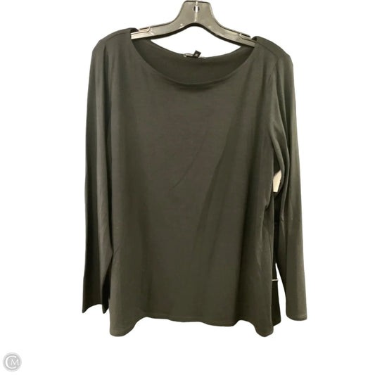 Top Long Sleeve By Eileen Fisher In Black, Size: Xl