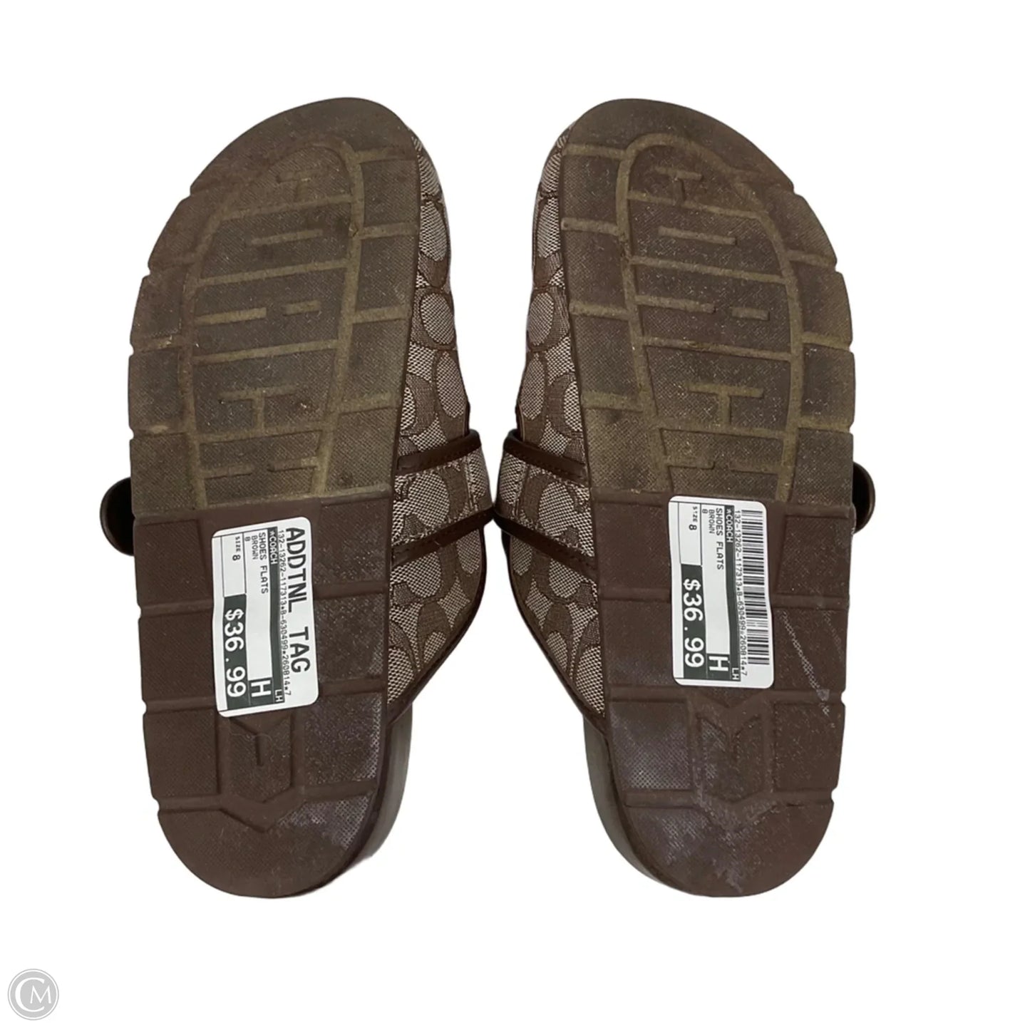 Shoes Flats By Coach In Brown, Size: 8