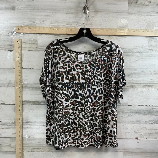 Animal Print Top Short Sleeve Cabi, Size M