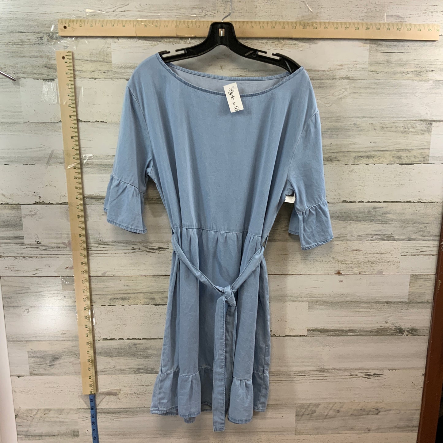 Blue Denim Dress Casual Short STYLE BY B, Size L