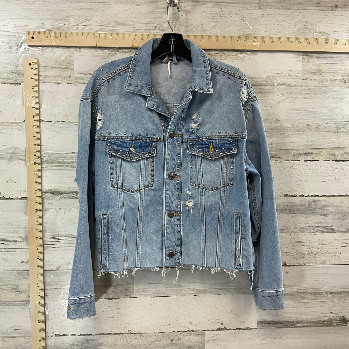 Blue Denim Jacket Denim Free People, Size S