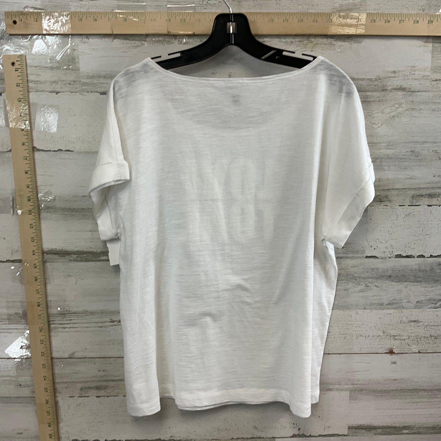 White Top Short Sleeve Cabi, Size M