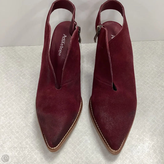 Shoes Heels Block By Cma In Maroon, Size: 9
