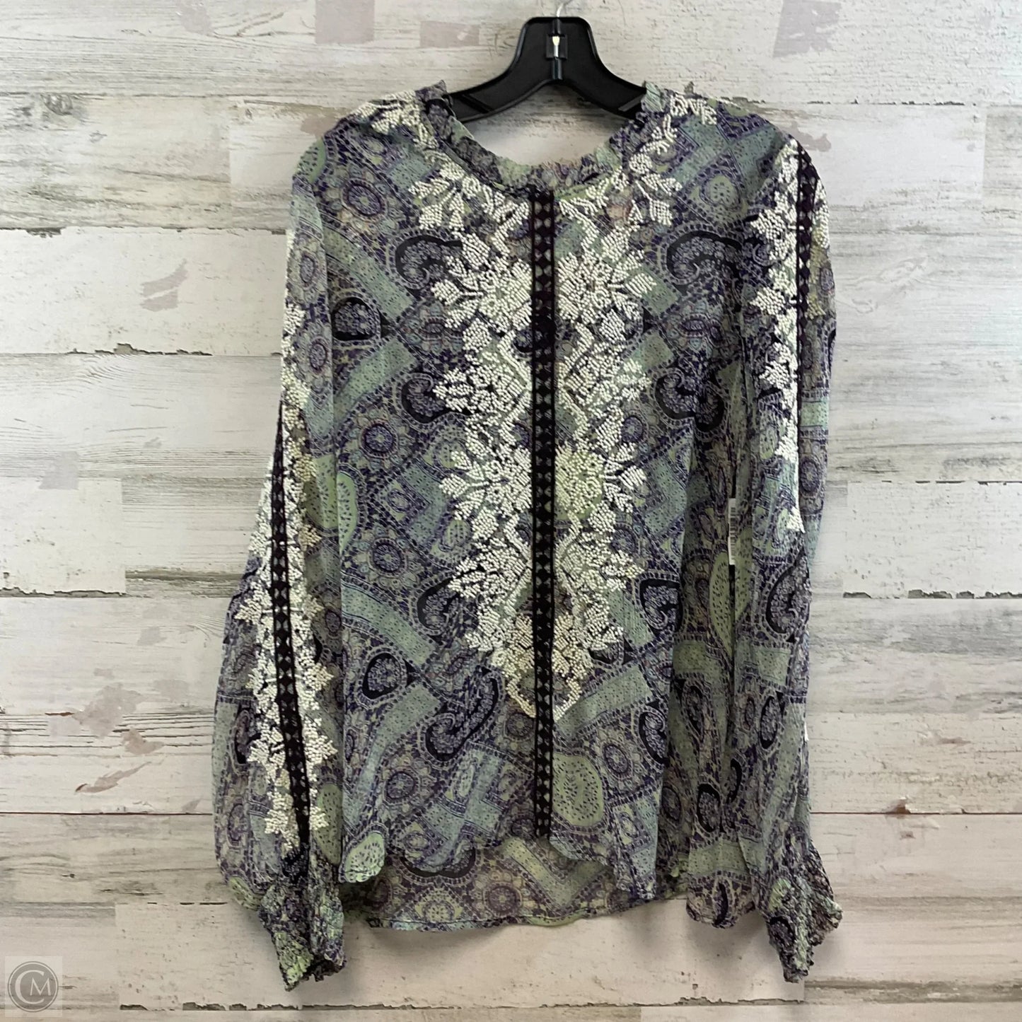 Blouse Long Sleeve By Sundance In Purple, Size: L