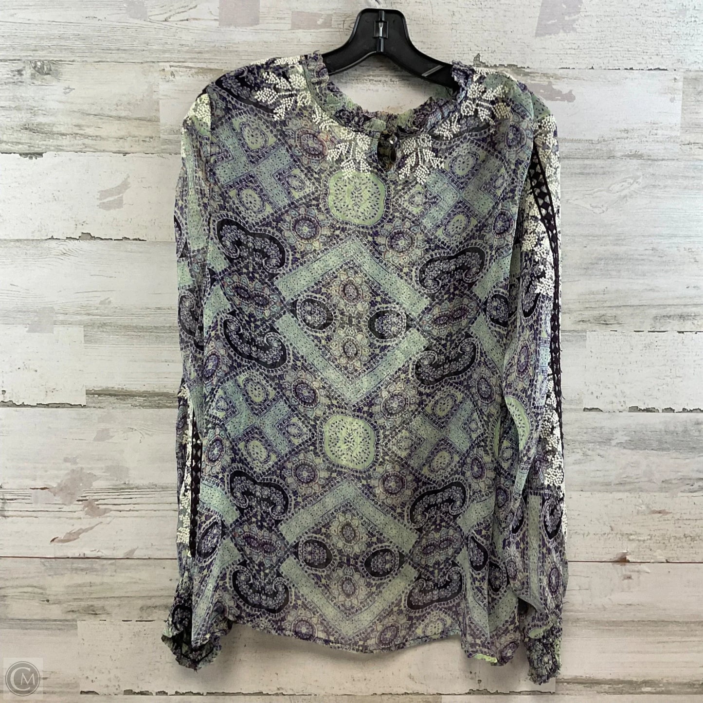 Blouse Long Sleeve By Sundance In Purple, Size: L