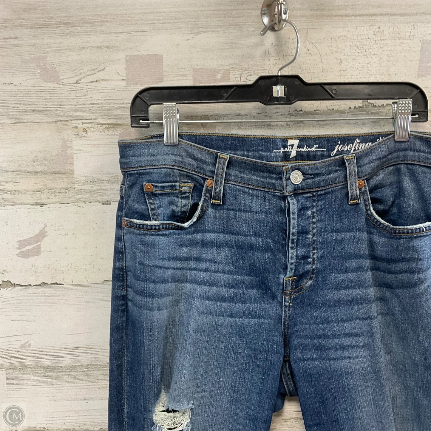 Jeans Boyfriend By 7 For All Mankind In Blue Denim, Size: 8