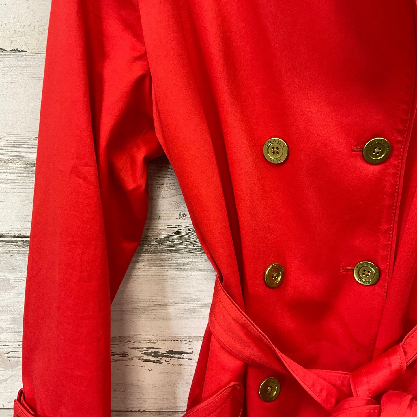 Coat Designer By Coach In Red, Size: L