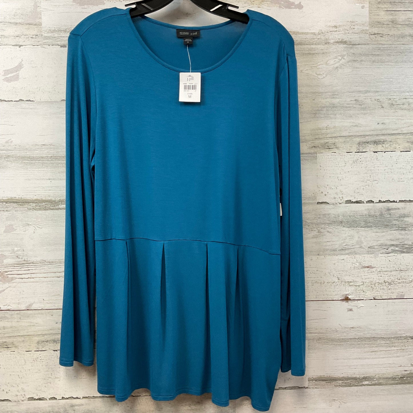 Top Long Sleeve By J Jill In Teal, Size: M