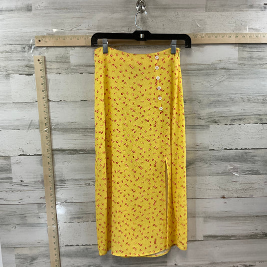 Yellow Skirt Midi Chaser, Size Xs
