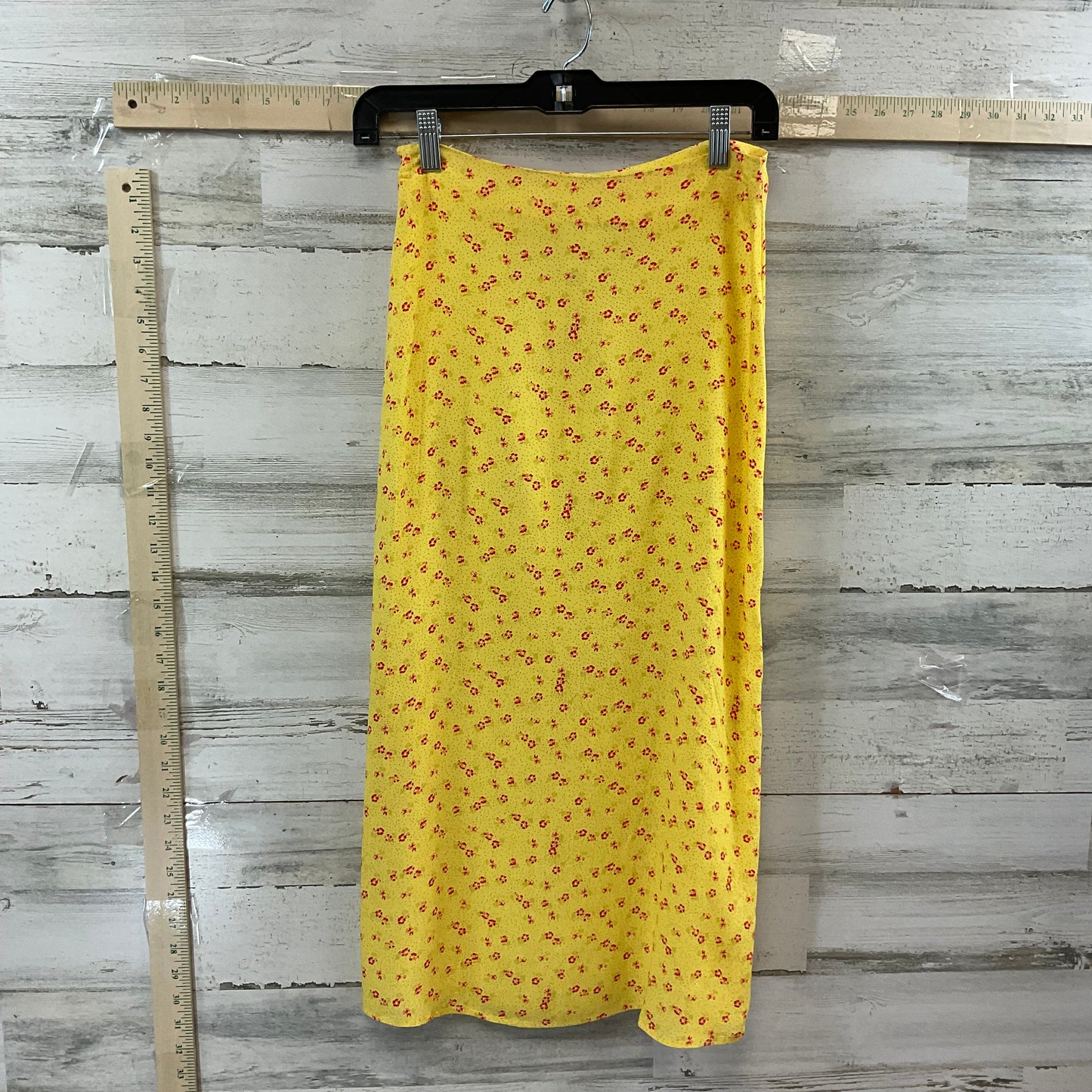 Yellow Skirt Midi Chaser, Size Xs