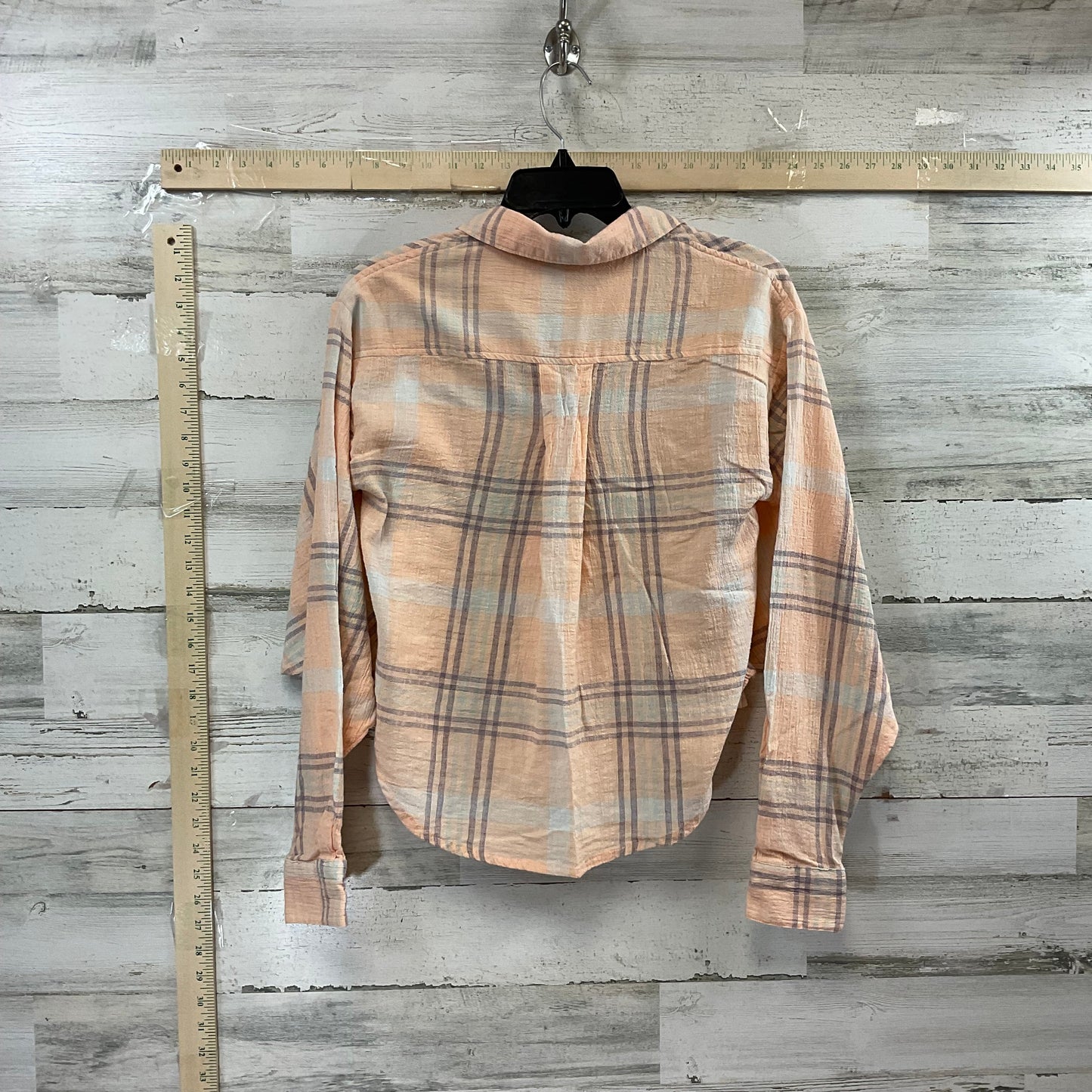 Peach Blouse Long Sleeve Free People, Size Xs