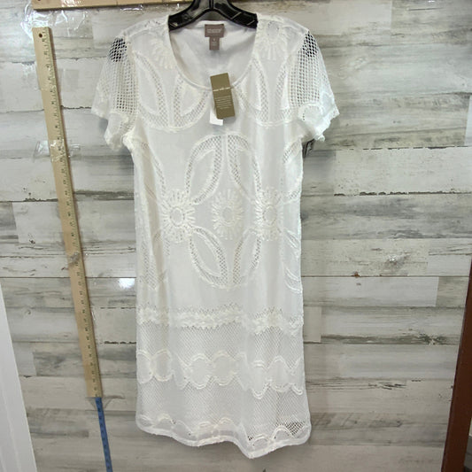 White Dress Casual Midi Chicos, Size M