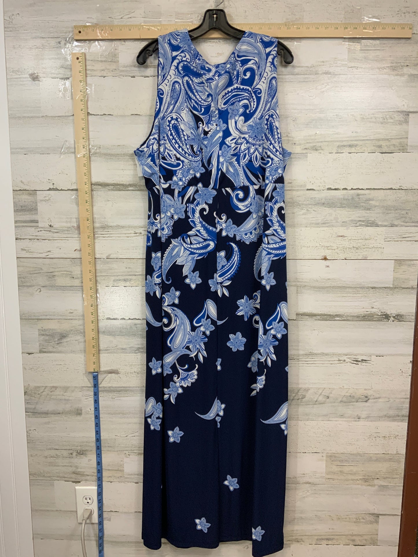 Blue Dress Casual Maxi Roz And Ali, Size 3x