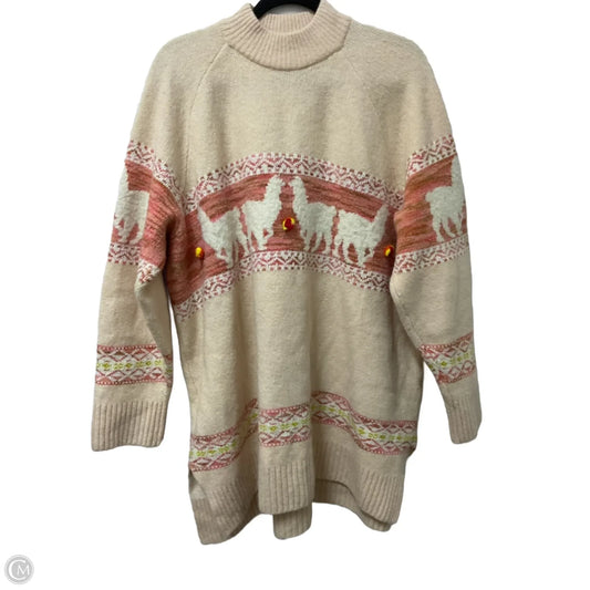 Sweater By Anthropologie In Peach, Size: 2x