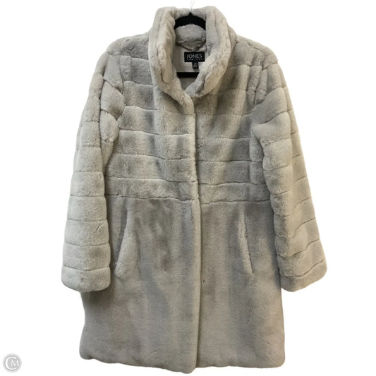 Coat Faux Fur & Sherpa By Jones New York In Grey, Size: Xs