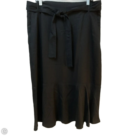 Skirt Midi By Ann Taylor In Black, Size: 14