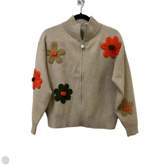 Sweatshirt Collar By Sioni In Brown, Size: M