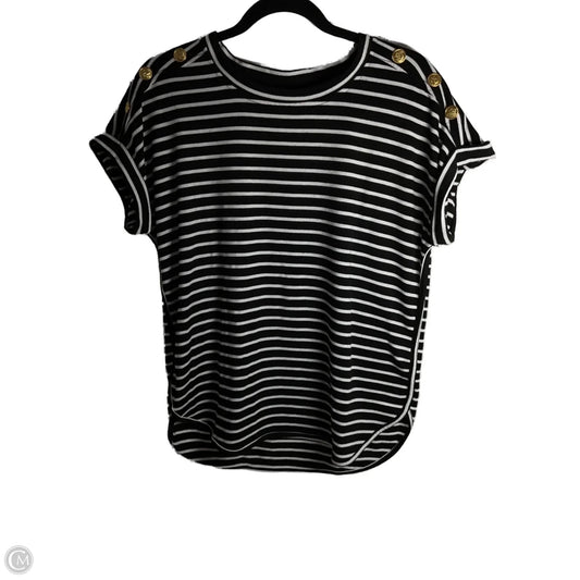 Top Short Sleeve By Cupio In Striped Pattern, Size: M