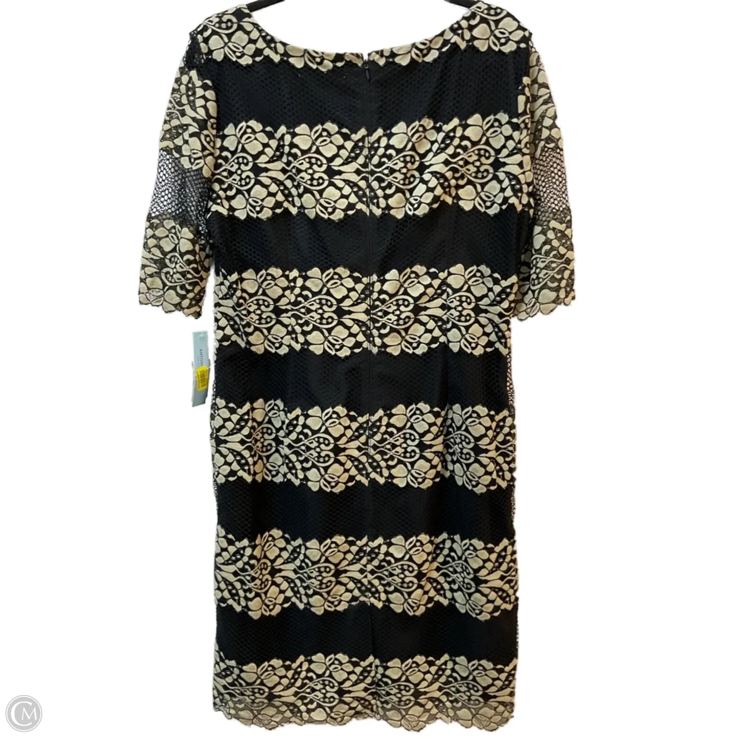 Dress Party Midi By Antonio Melani In Black & Tan, Size: 14