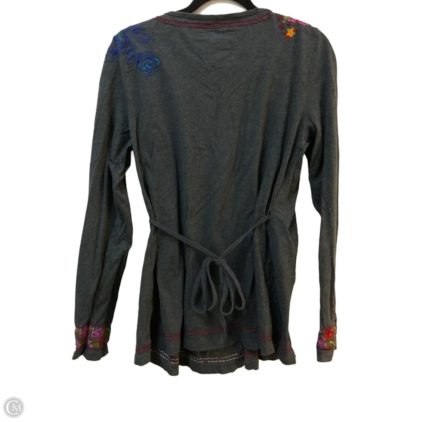 Top Long Sleeve By Johnny Was In Grey, Size: L