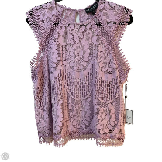 Blouse Sleeveless By Laundry In Purple, Size: L