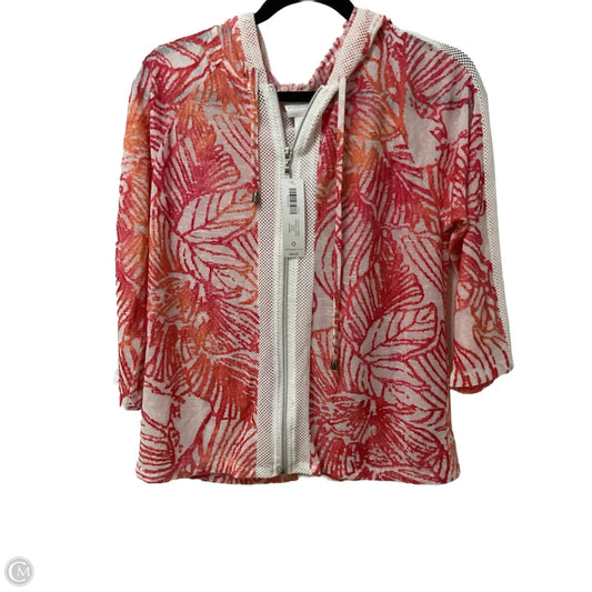 Jacket Other By Chicos In Orange & White, Size: S
