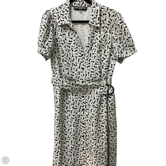 Dress Designer By Karl Lagerfeld In Black & White, Size: 14