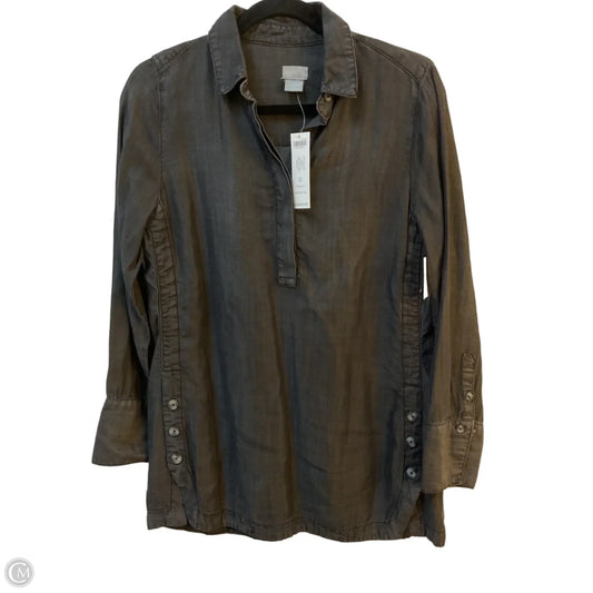 Tunic Long Sleeve By Chicos In Black, Size: S